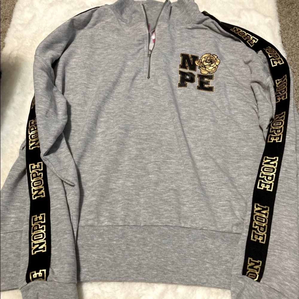 Grey Sweater Side-Print